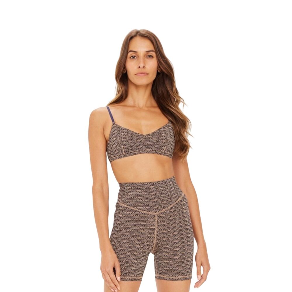 The Upside $210 Libertine Midnight Hour cycling athletic short bra set M US 8